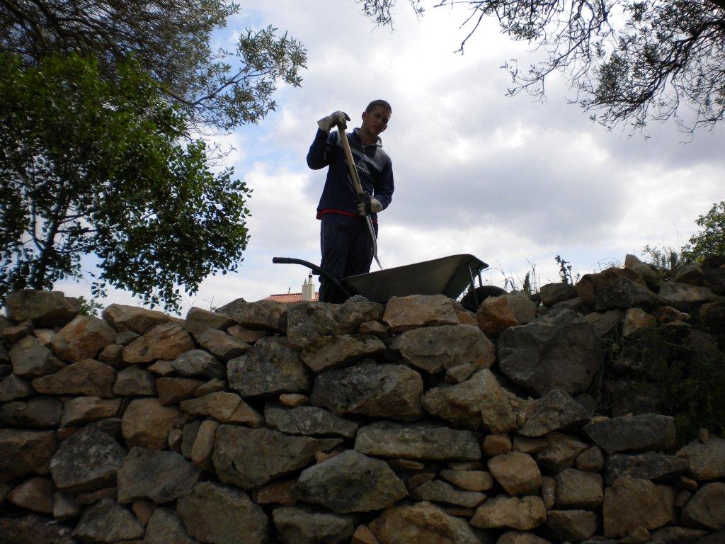 Restoring old stone walls